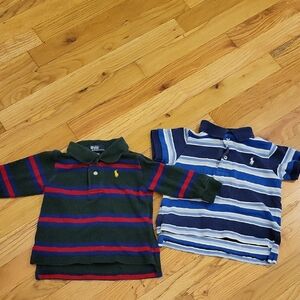 Polo Ralph Lauren Boys Infant Baby Striped Shirts Short Long Sleeve 12 Mounths